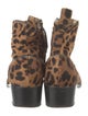 Veronica Beard Ponyhair Animal Print Lace-Up Boots
