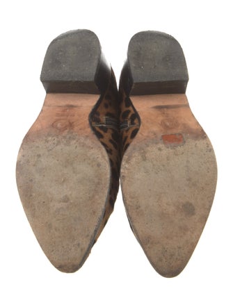 Veronica Beard Ponyhair Animal Print Lace-Up Boots