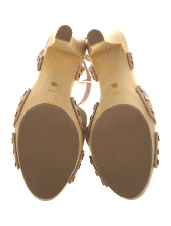 Veronica Beard Suede Studded Accents Sandals