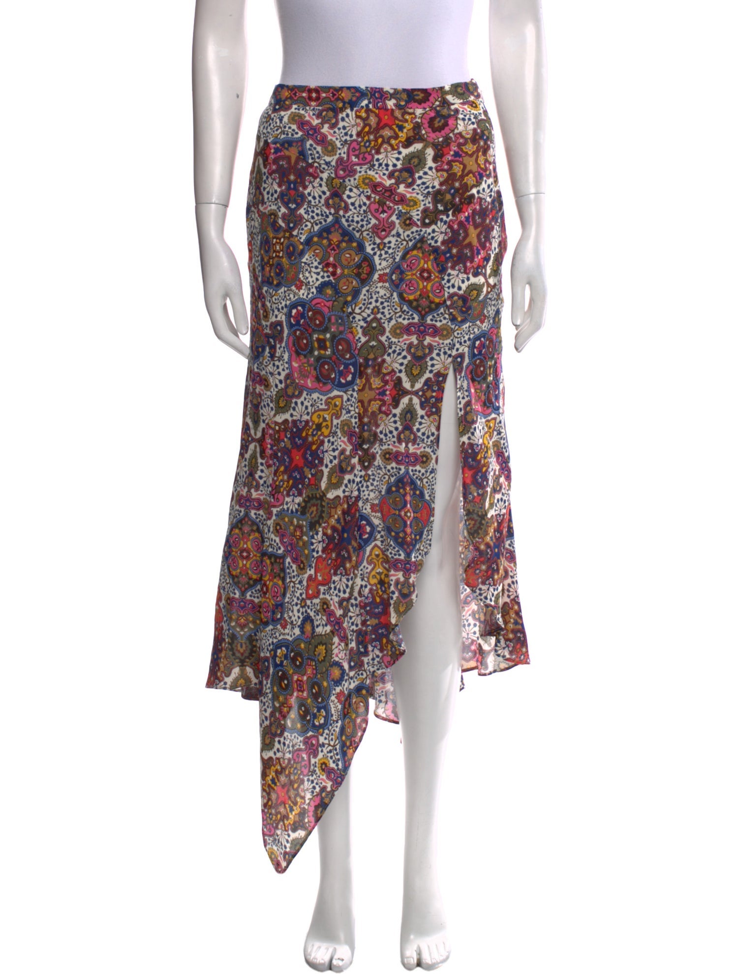 Veronica Beard Floral Print Midi Length Skirt