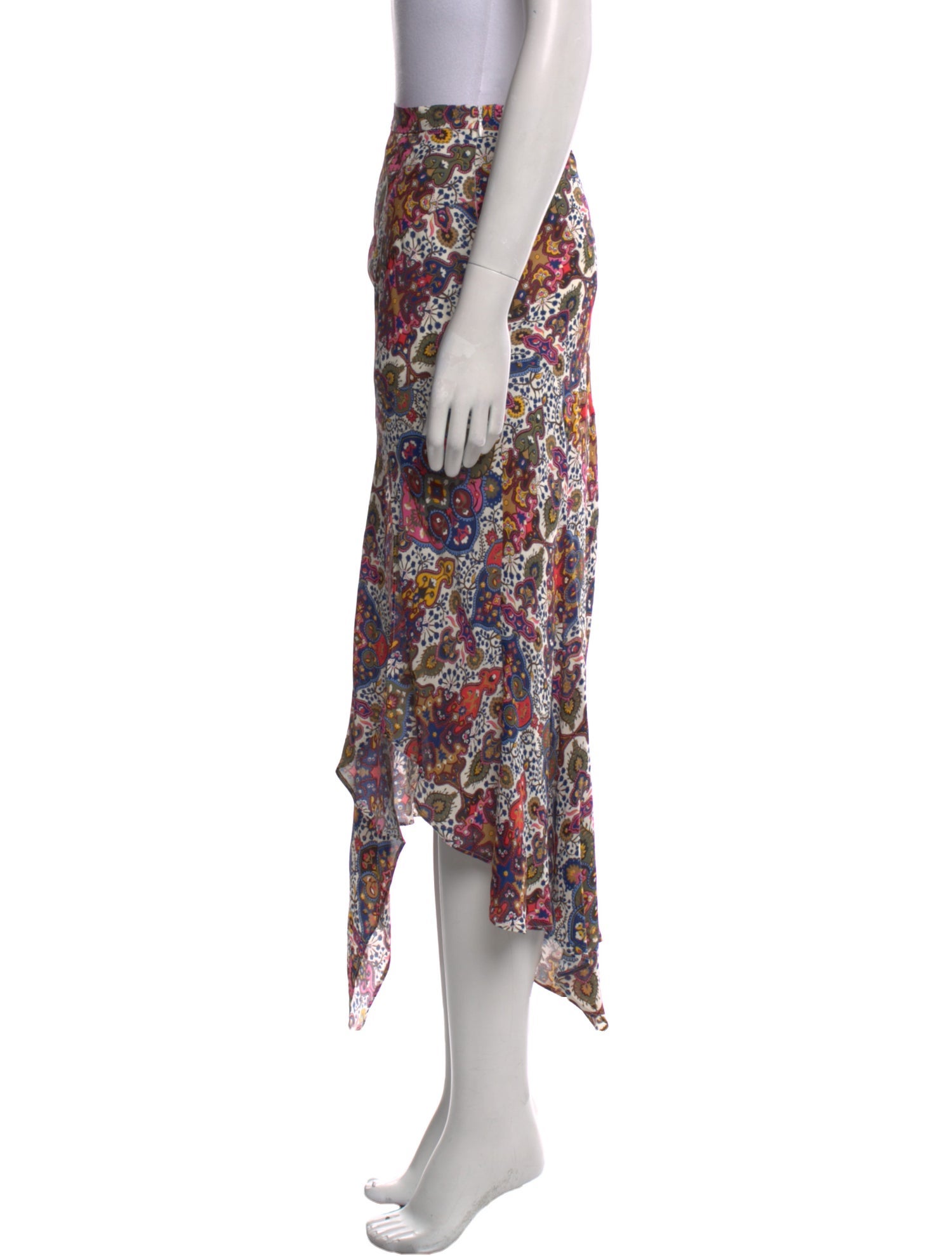 Veronica Beard Floral Print Midi Length Skirt