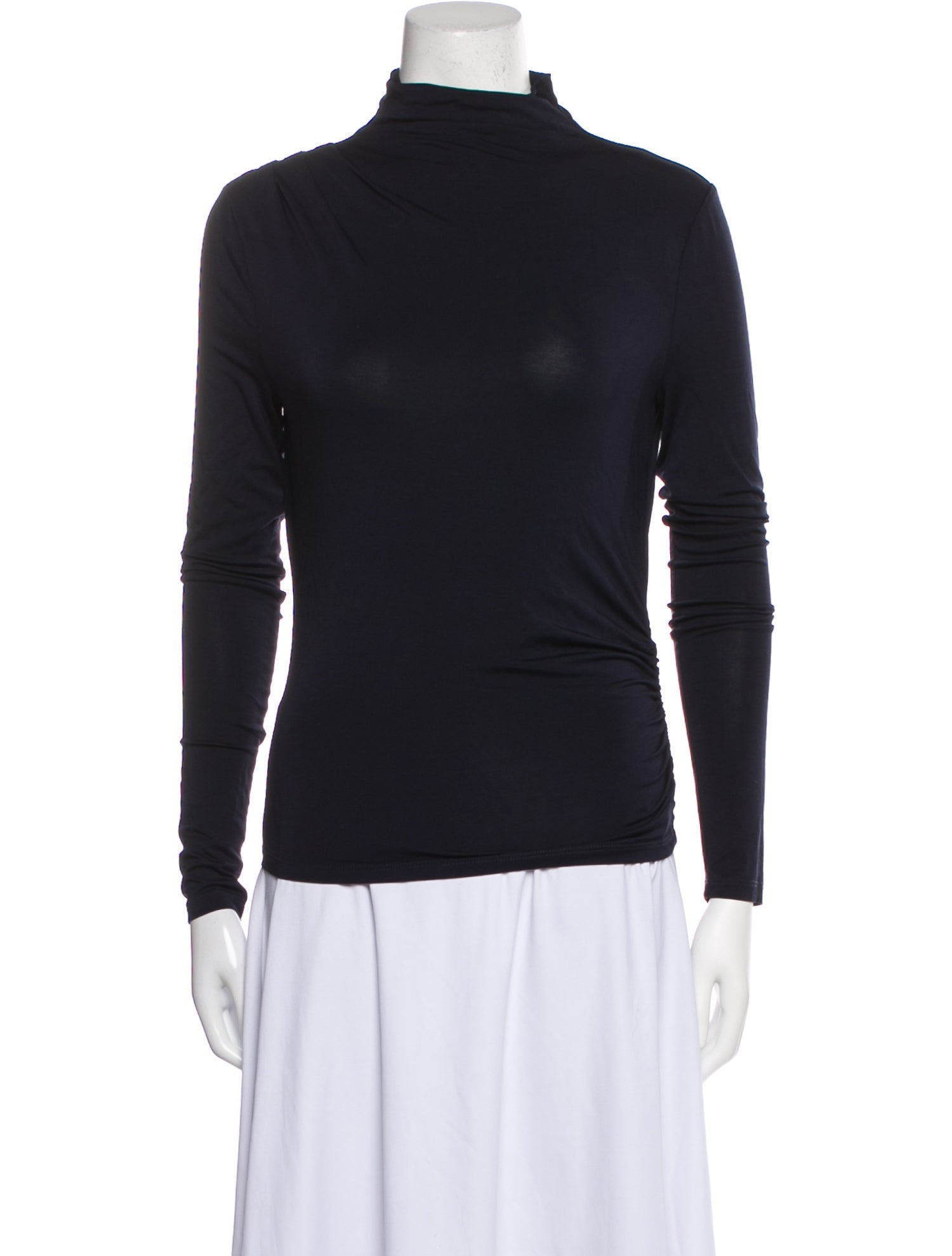 Veronica Beard Mock Neck Long Sleeve Top
