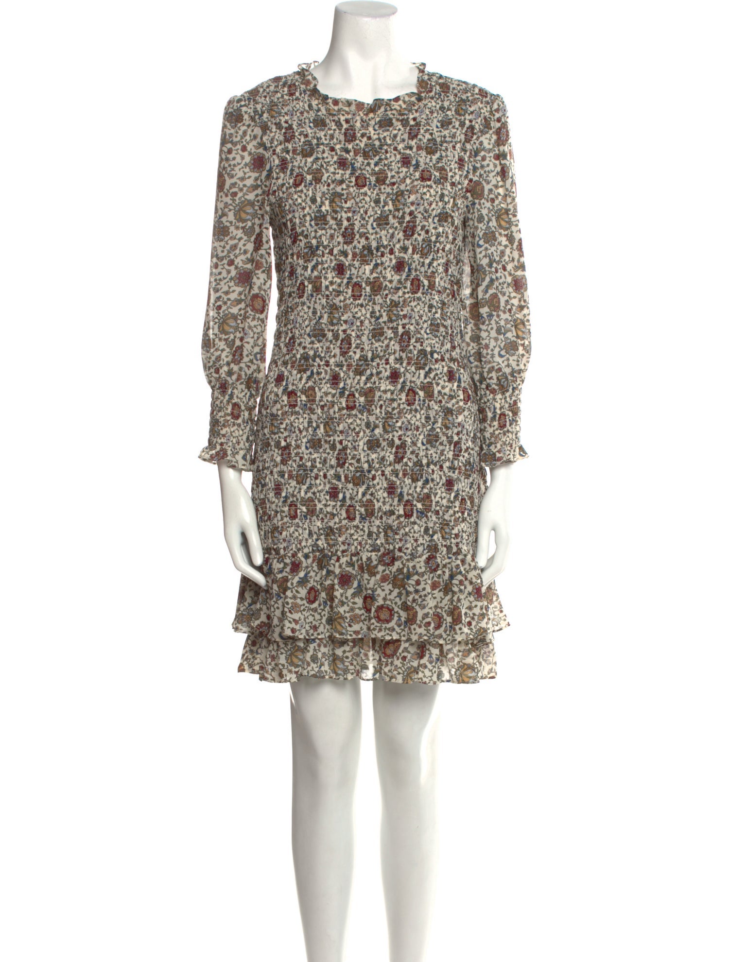 Veronica Beard Floral Print Mini Dress