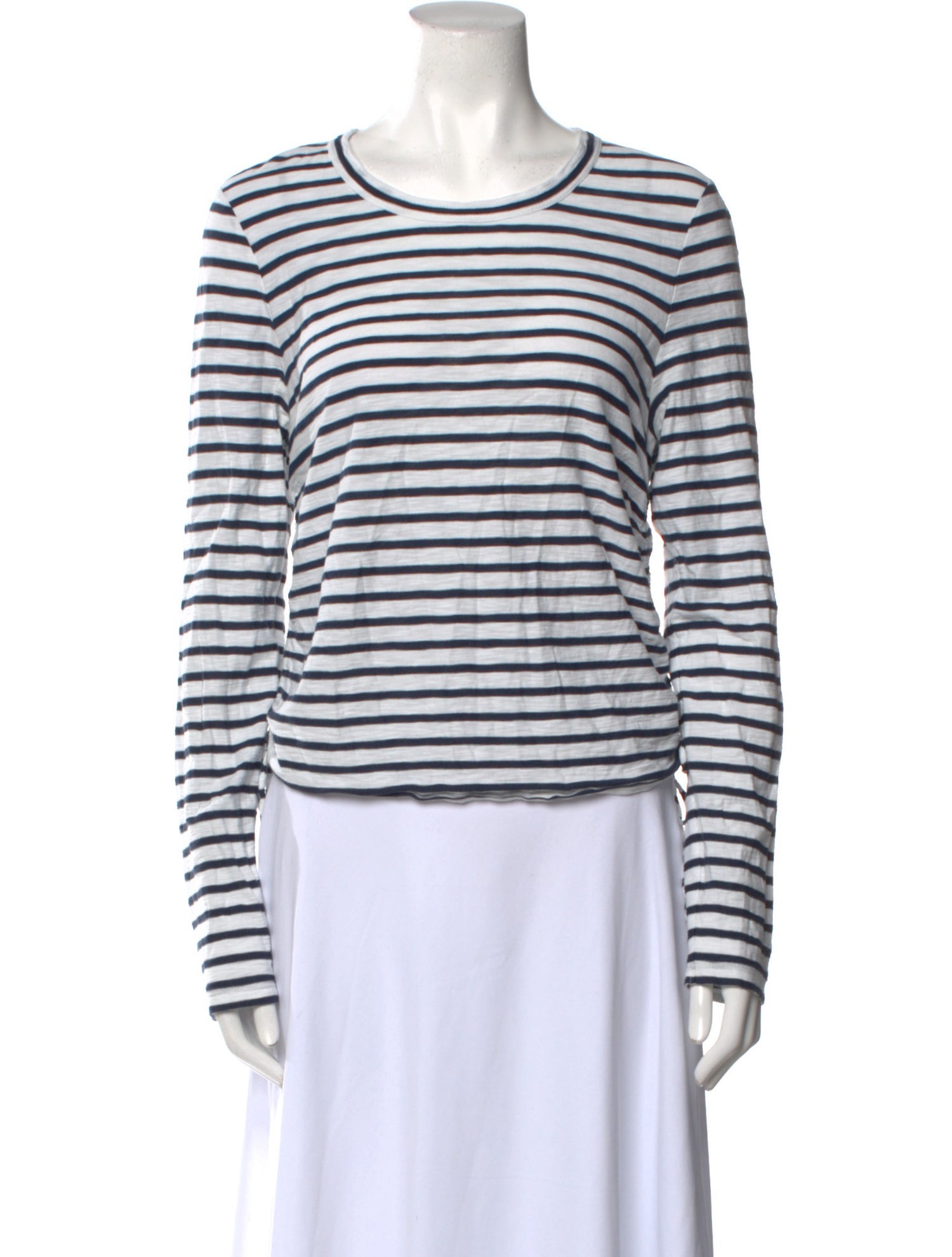 Veronica Beard Striped Scoop Neck T-Shirt