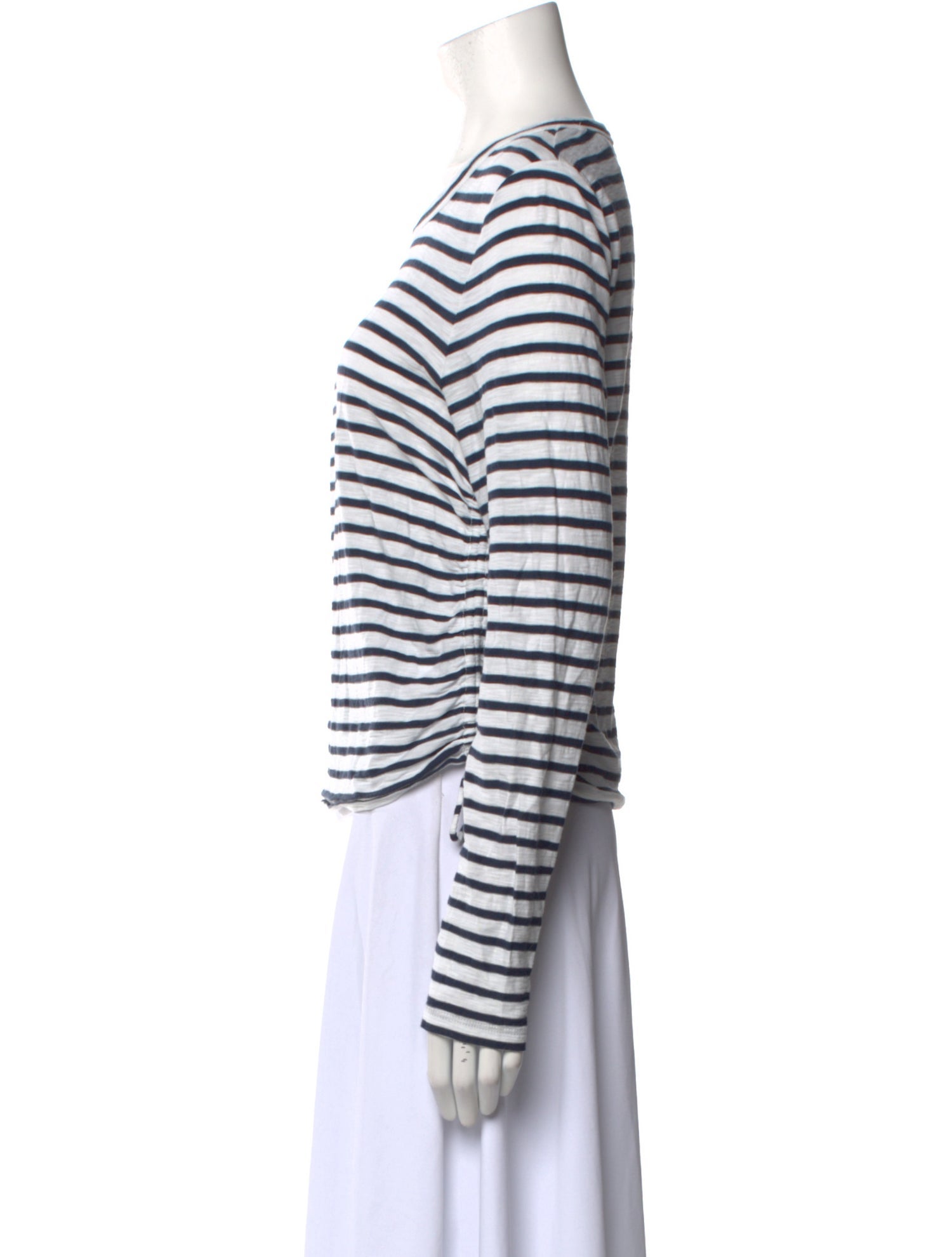 Veronica Beard Striped Scoop Neck T-Shirt