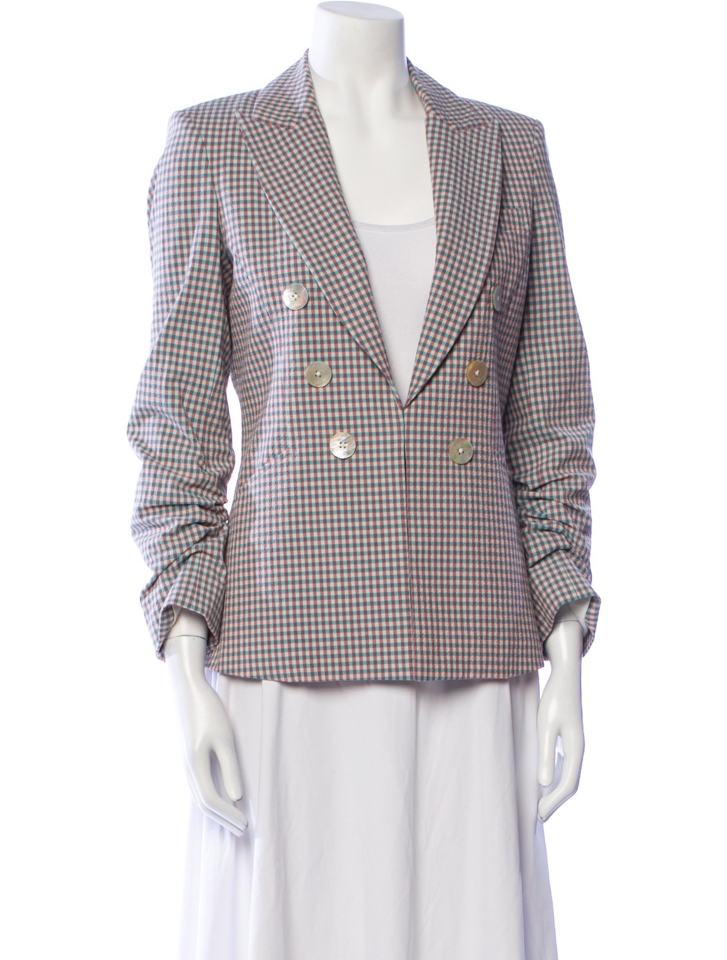 Veronica Beard Plaid Print Blazer