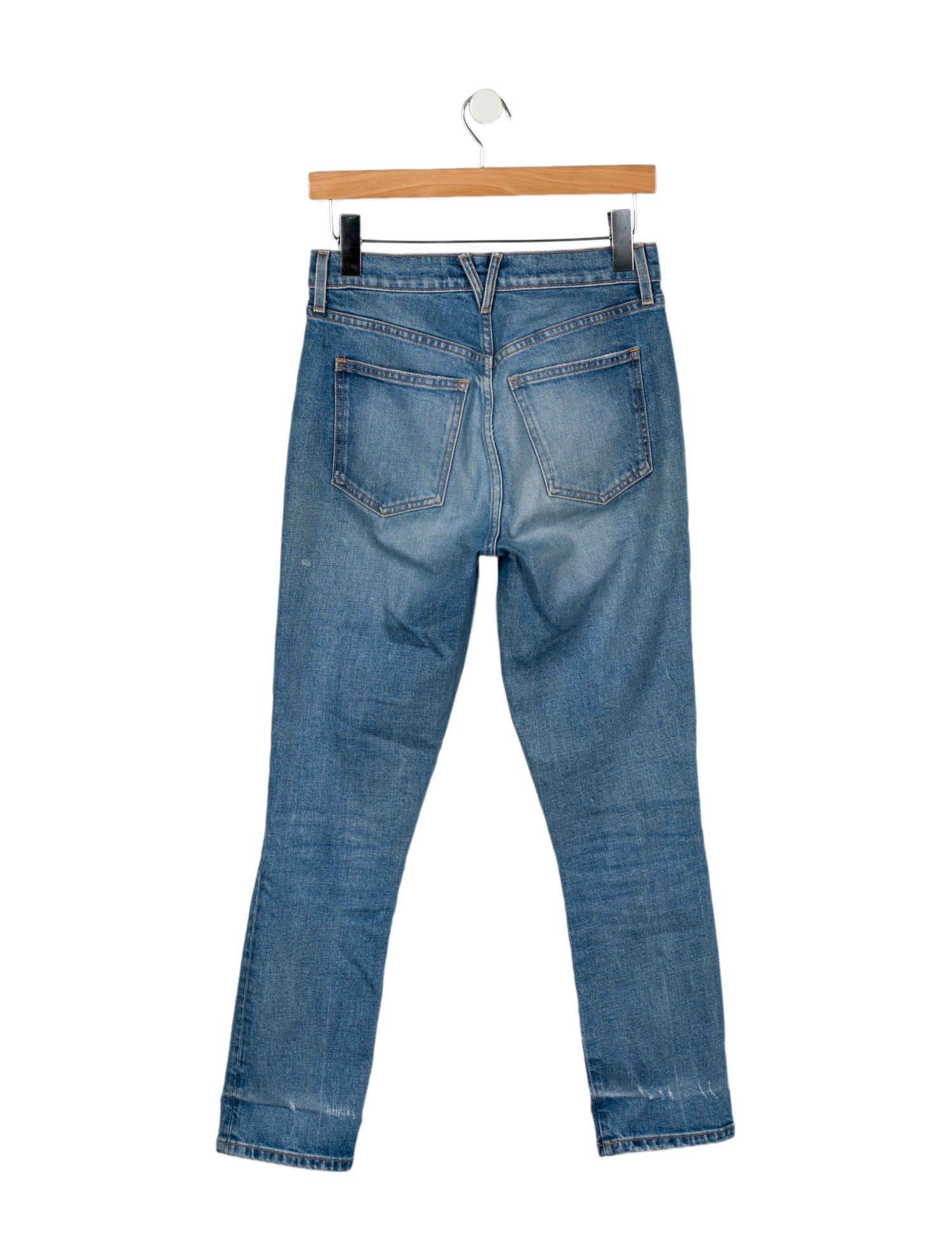 Veronica Beard Mid-Rise Straight Leg Jeans