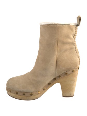 Veronica Beard Suede Studded Accents Boots