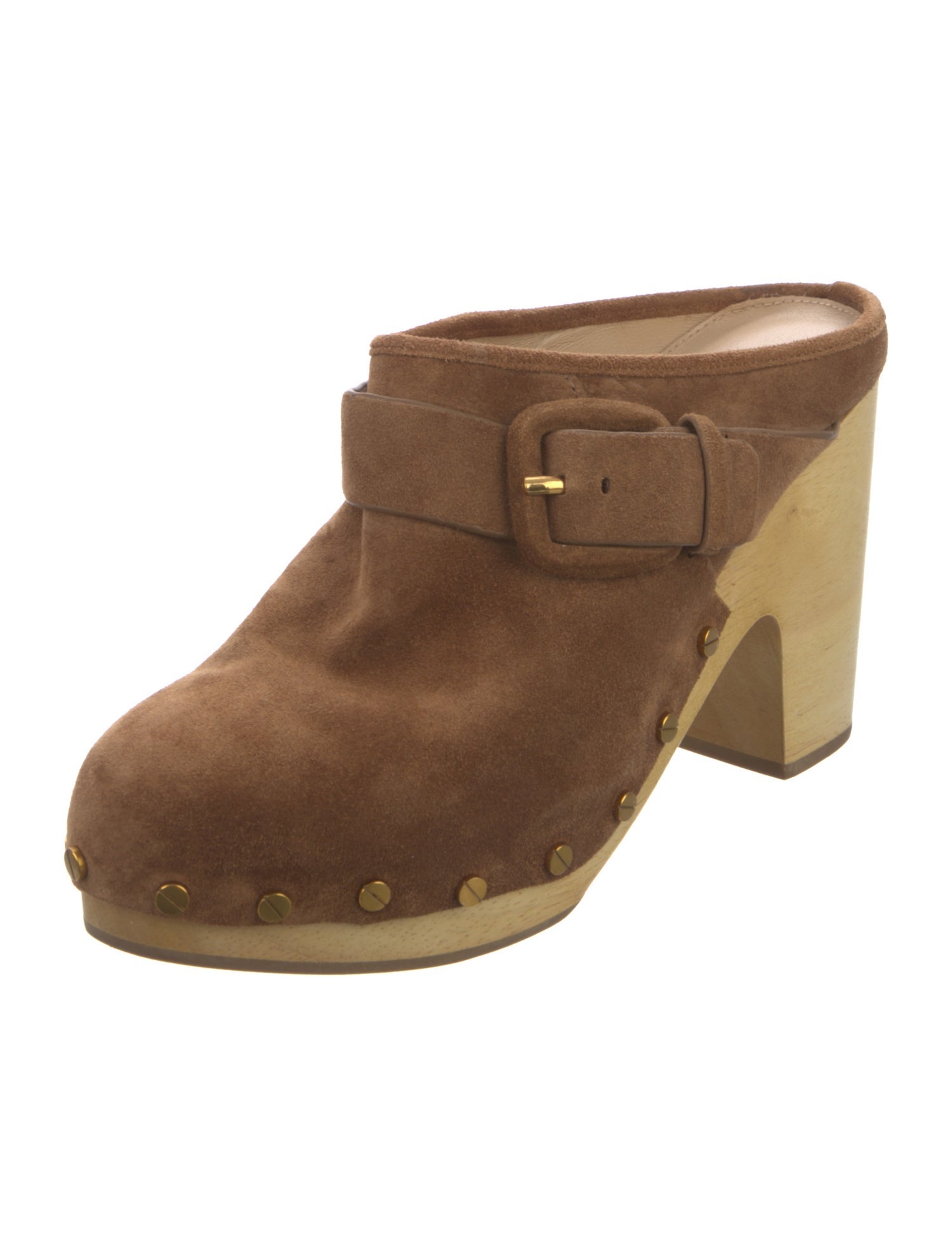 Veronica Beard Suede Studded Accents Mules