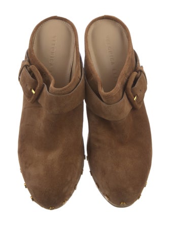 Veronica Beard Suede Studded Accents Mules