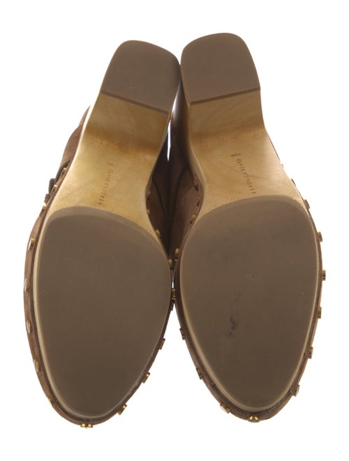 Veronica Beard Suede Studded Accents Mules