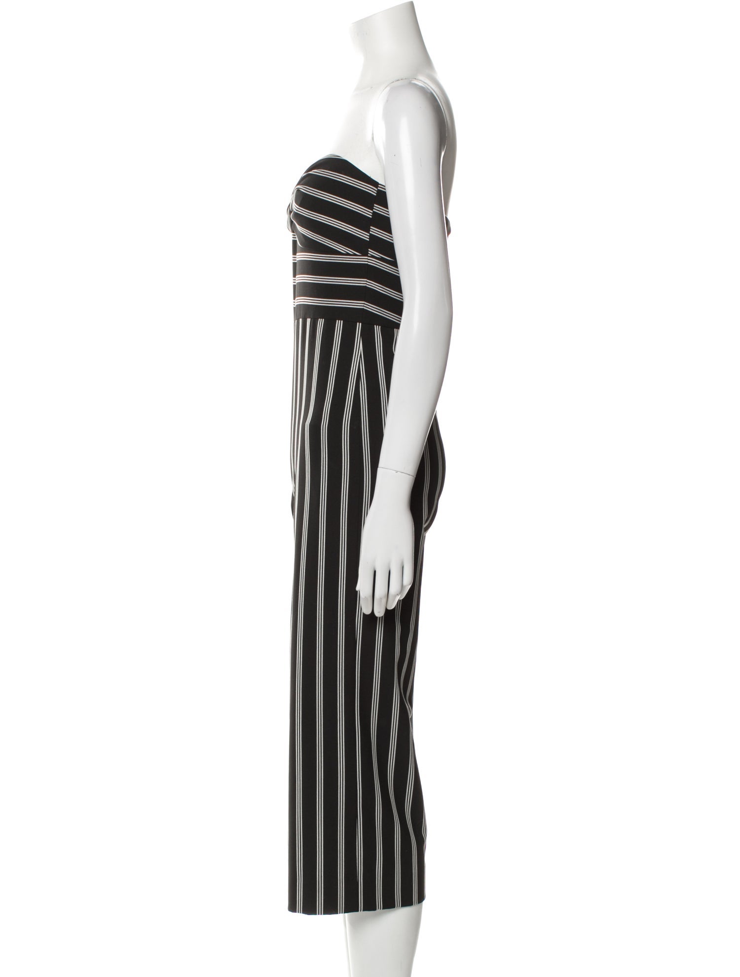 Veronica Beard Striped Strapless Jumpsuit