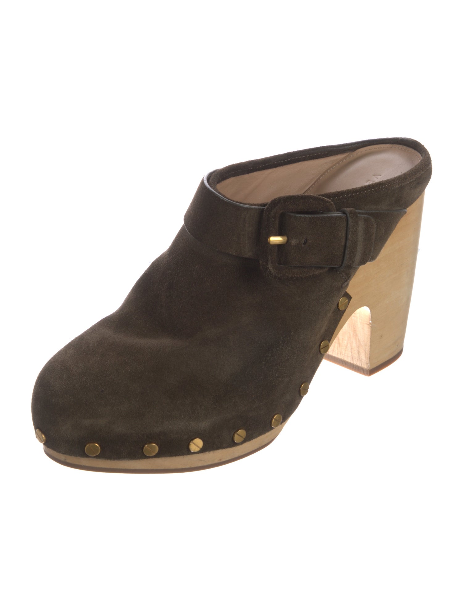 Veronica Beard Suede Studded Accents Mules