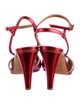 Veronica Beard Leather Colorblock Pattern T-Strap Sandals