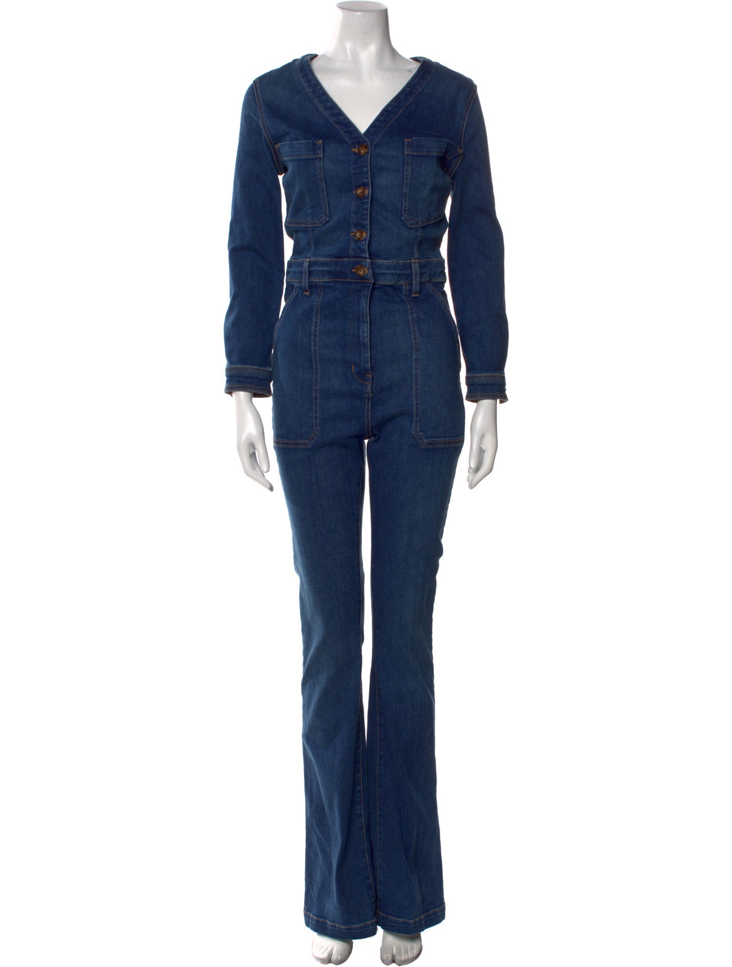Veronica Beard V-Neck Jumpsuit