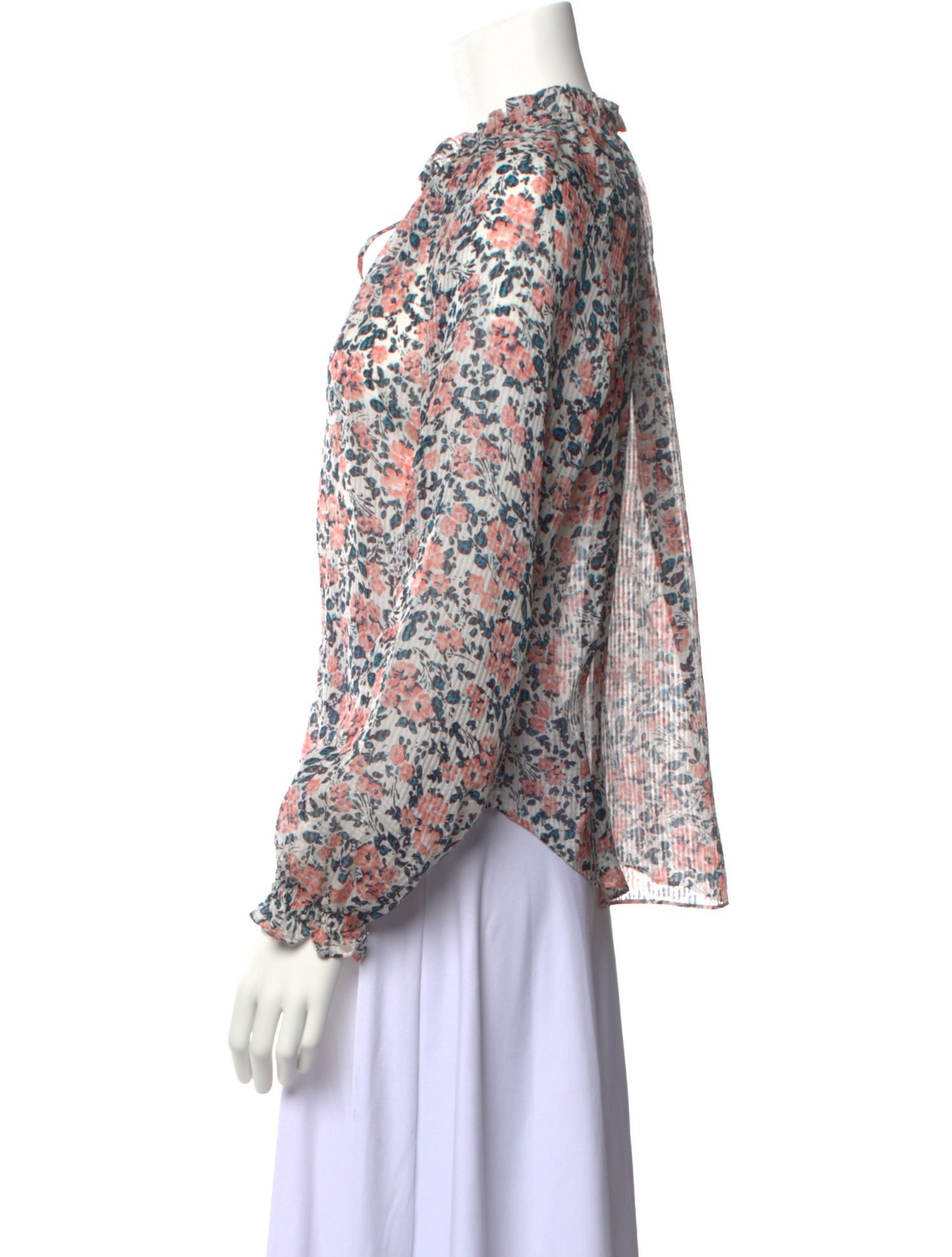 Veronica Beard Silk Floral Print Blouse