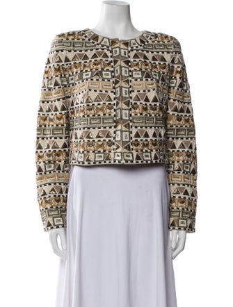 Veronica Beard Printed Evening Jacket