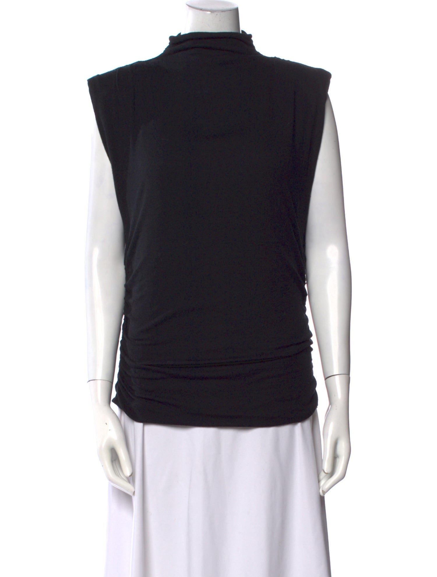 Veronica Beard Mock Neck Sleeveless Top
