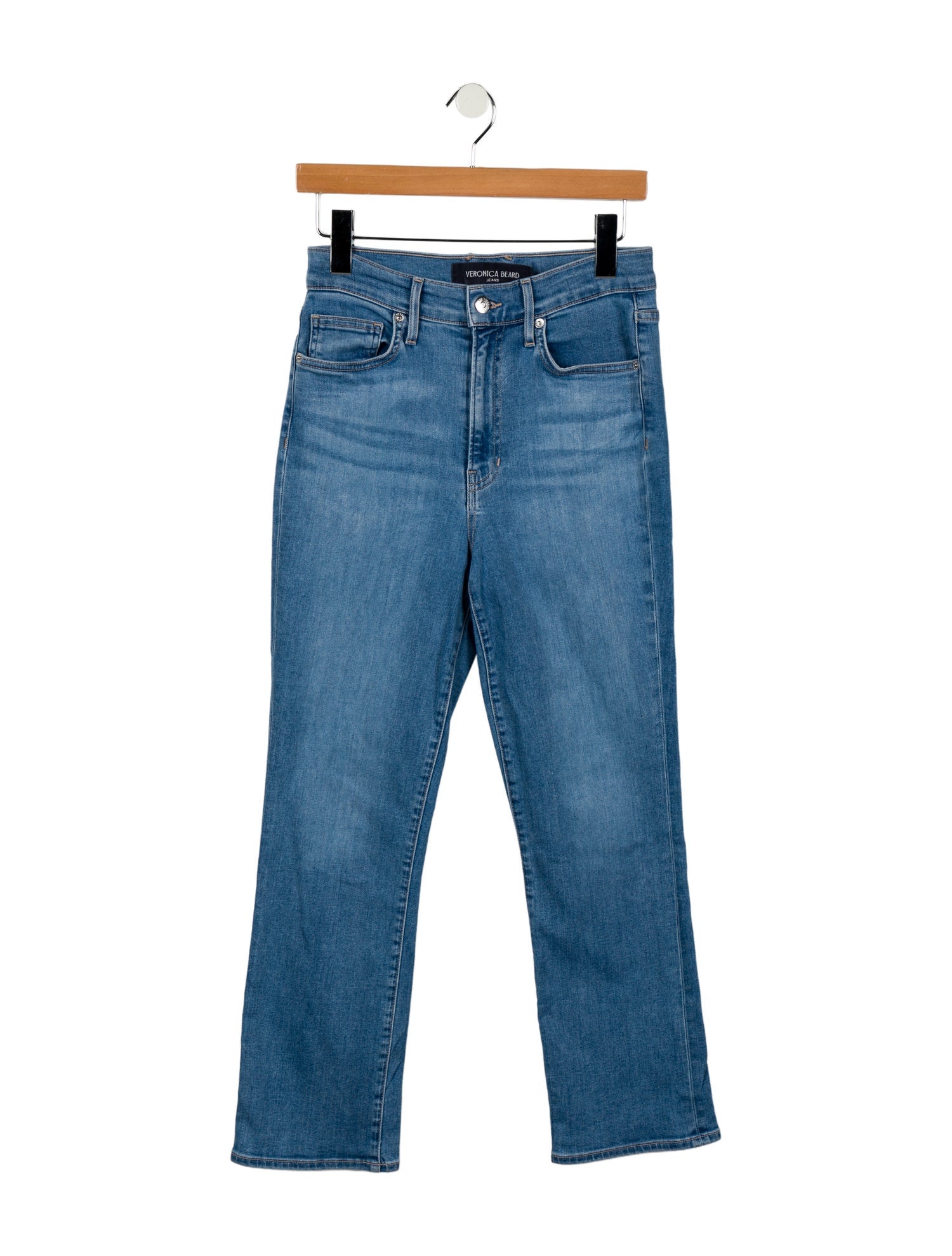 Veronica Beard High-Rise Straight Leg Jeans