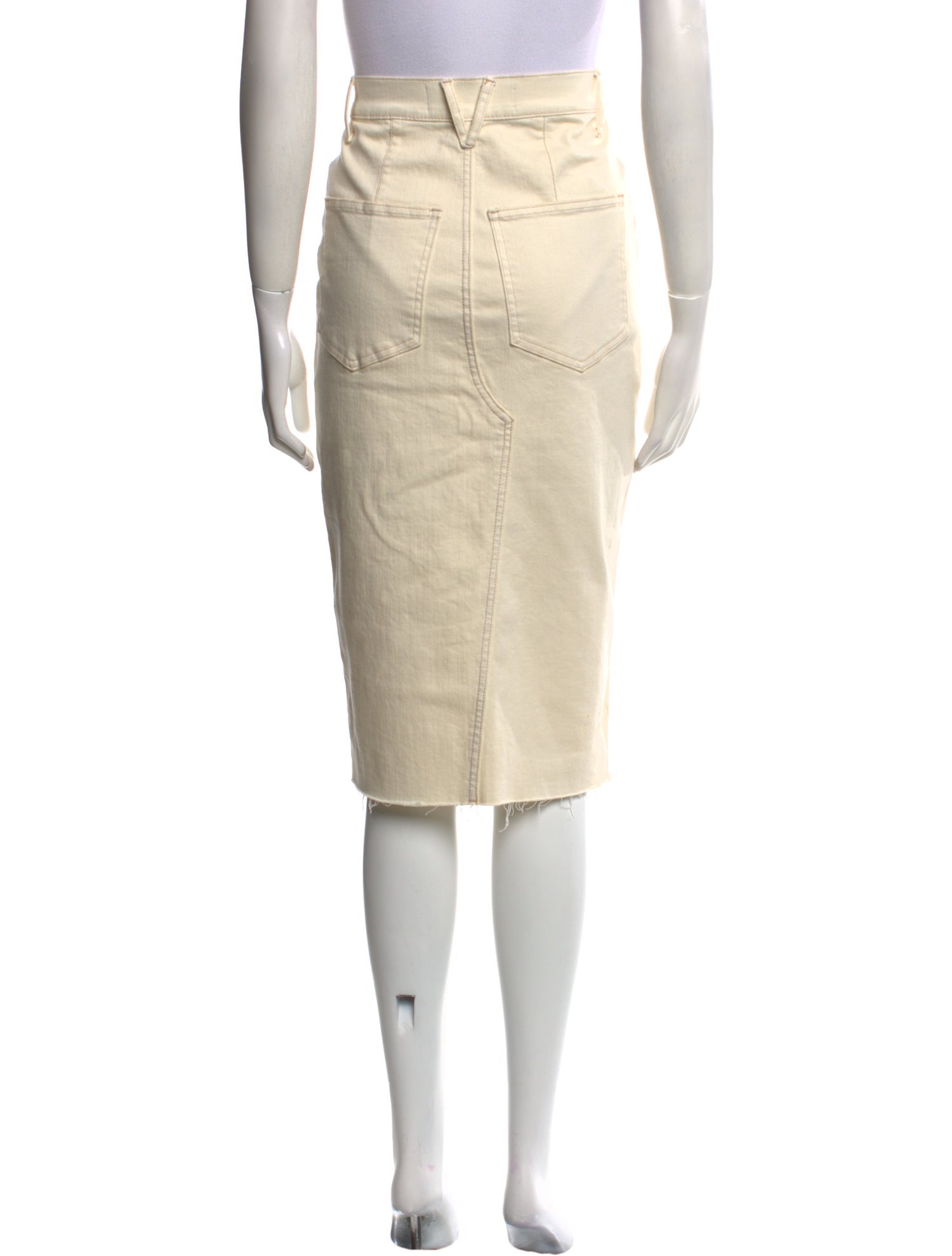 Veronica Beard Raw-Edge Trim Knee-Length Skirt