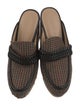 Veronica Beard Houndstooth Print Whipstitch Trim Mules