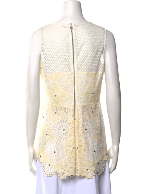 Veronica Beard Patterned Scoop Neck Top