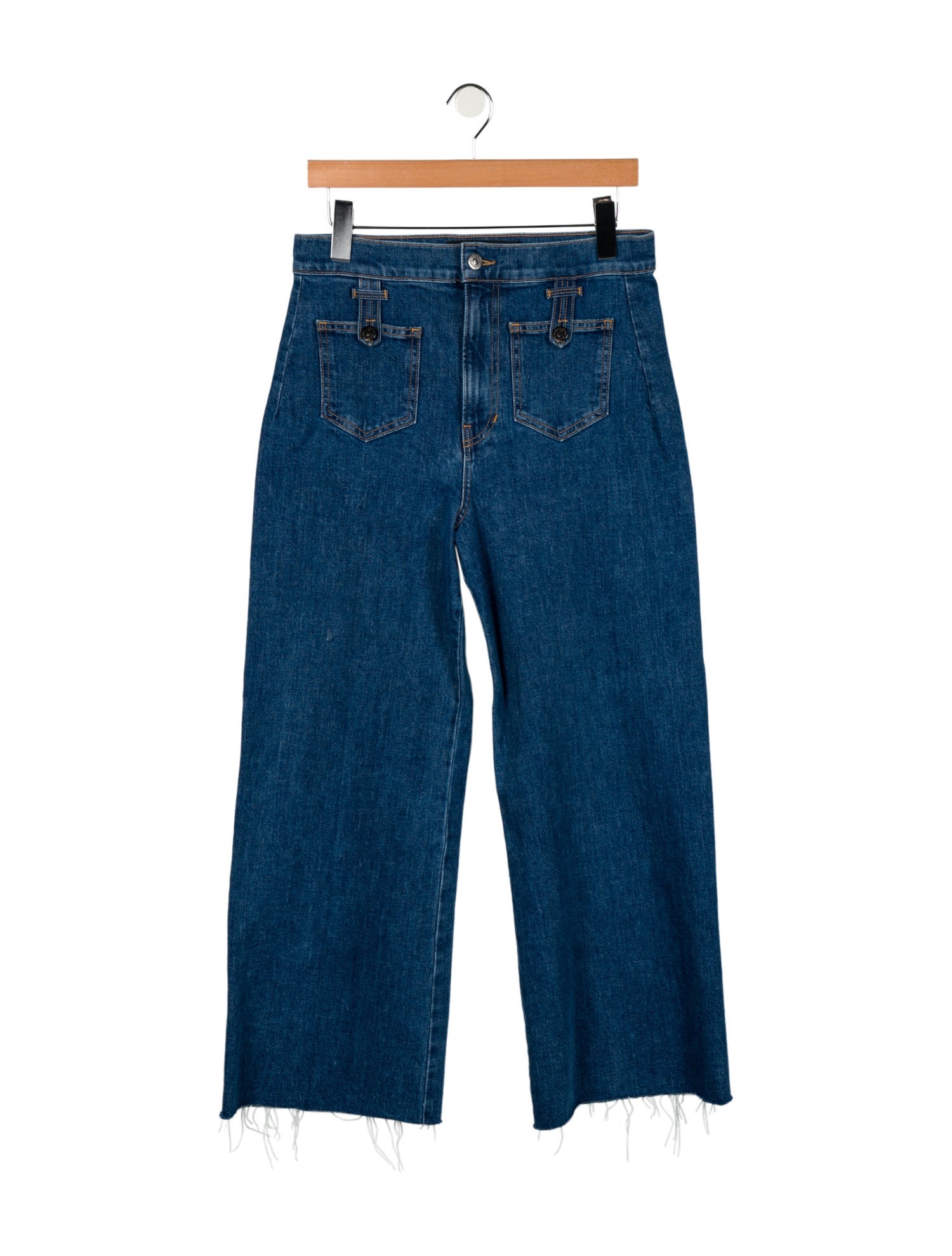 Veronica Beard High-Rise Wide Leg Jeans