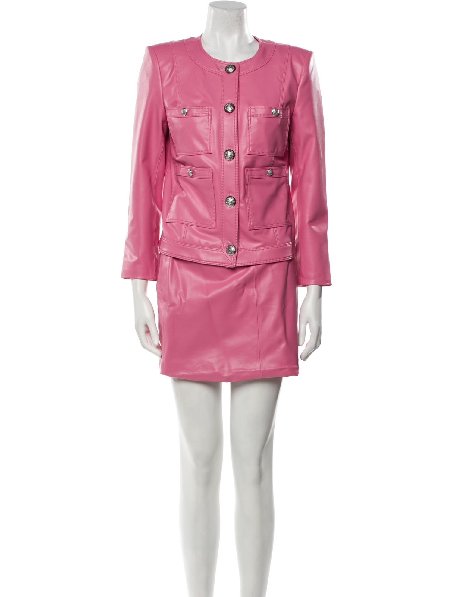 Veronica Beard Faux Leather Skirt Set