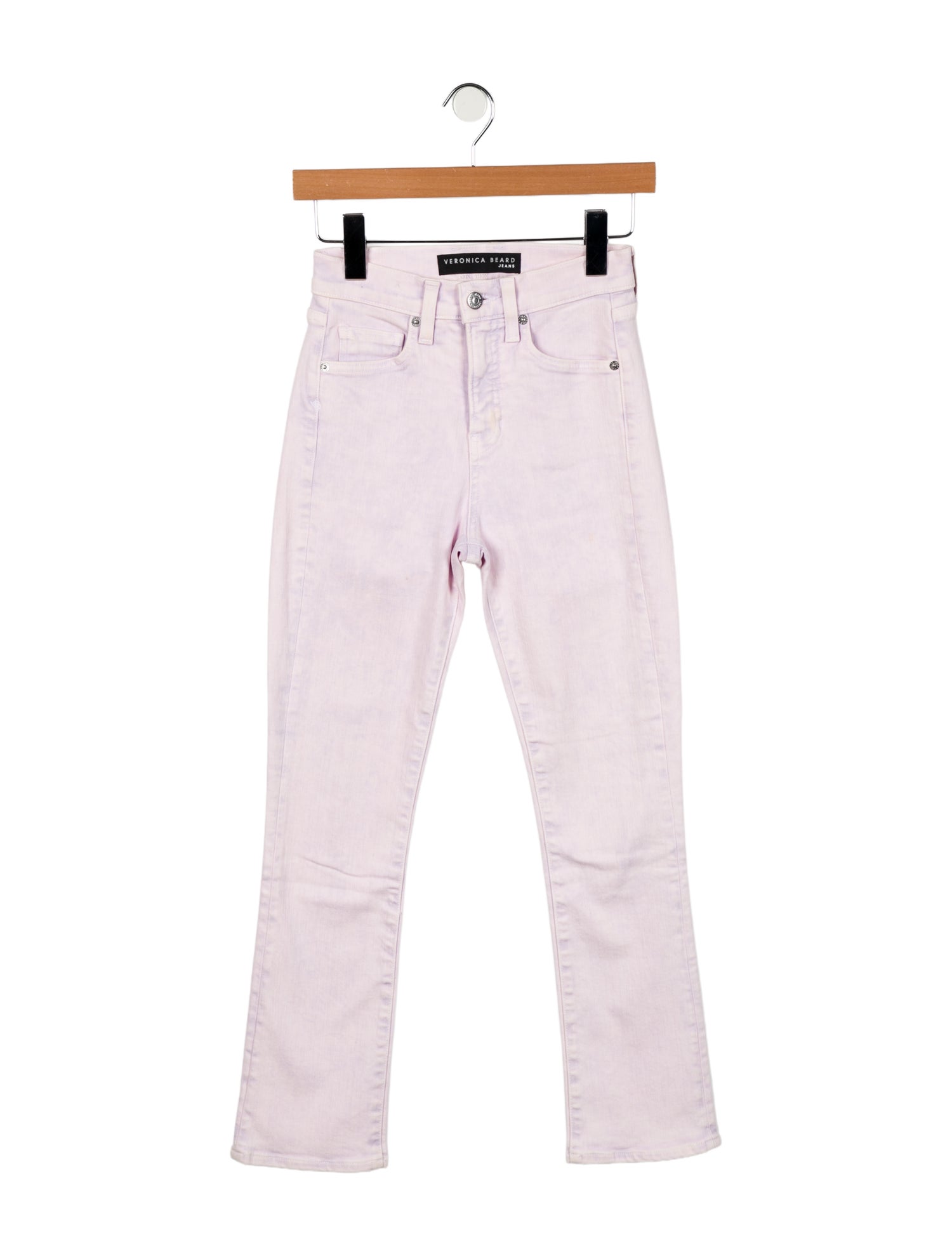 Veronica Beard Mid-Rise Straight Leg Jeans