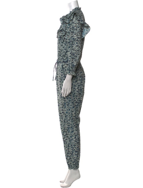 Veronica Beard Printed V-Neck Jumpsuit