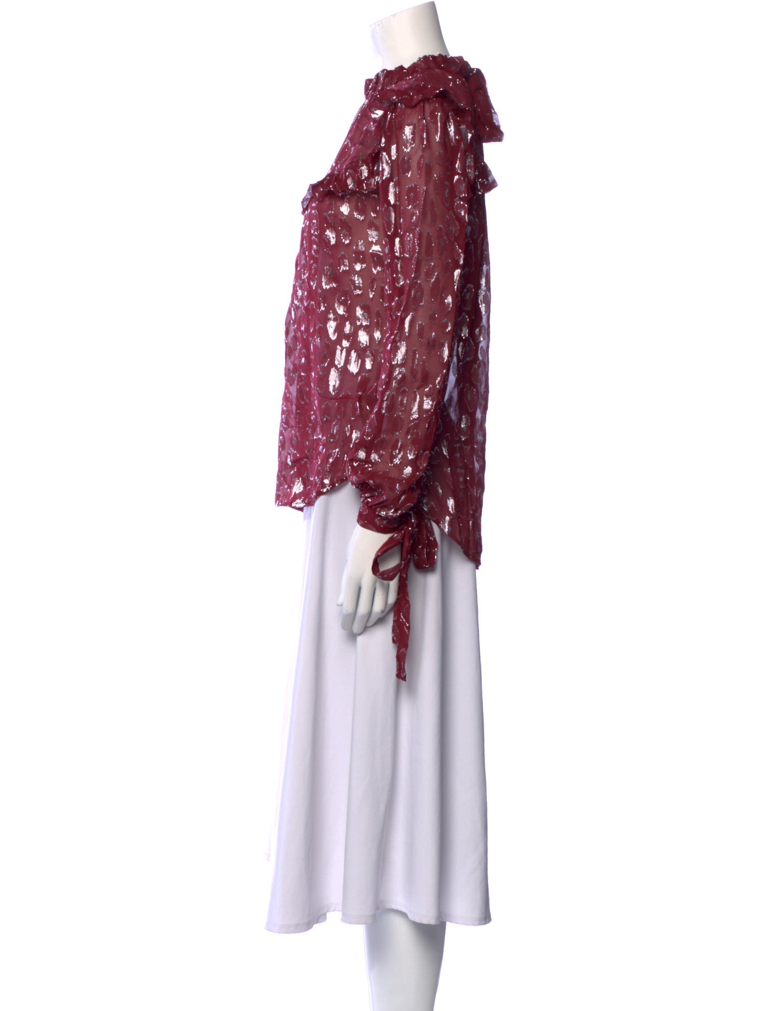 Veronica Beard Silk Mock Neck Blouse