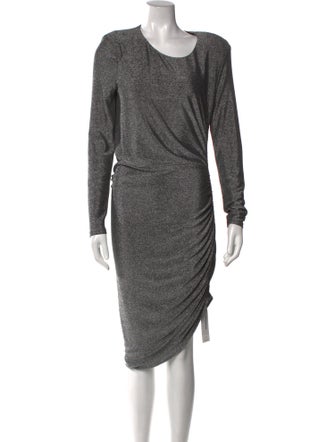 Veronica Beard Scoop Neck Midi Length Dress