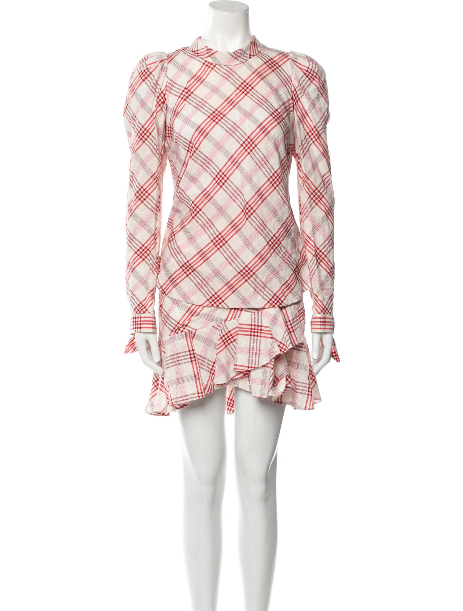 Veronica Beard Plaid Print Skirt Set