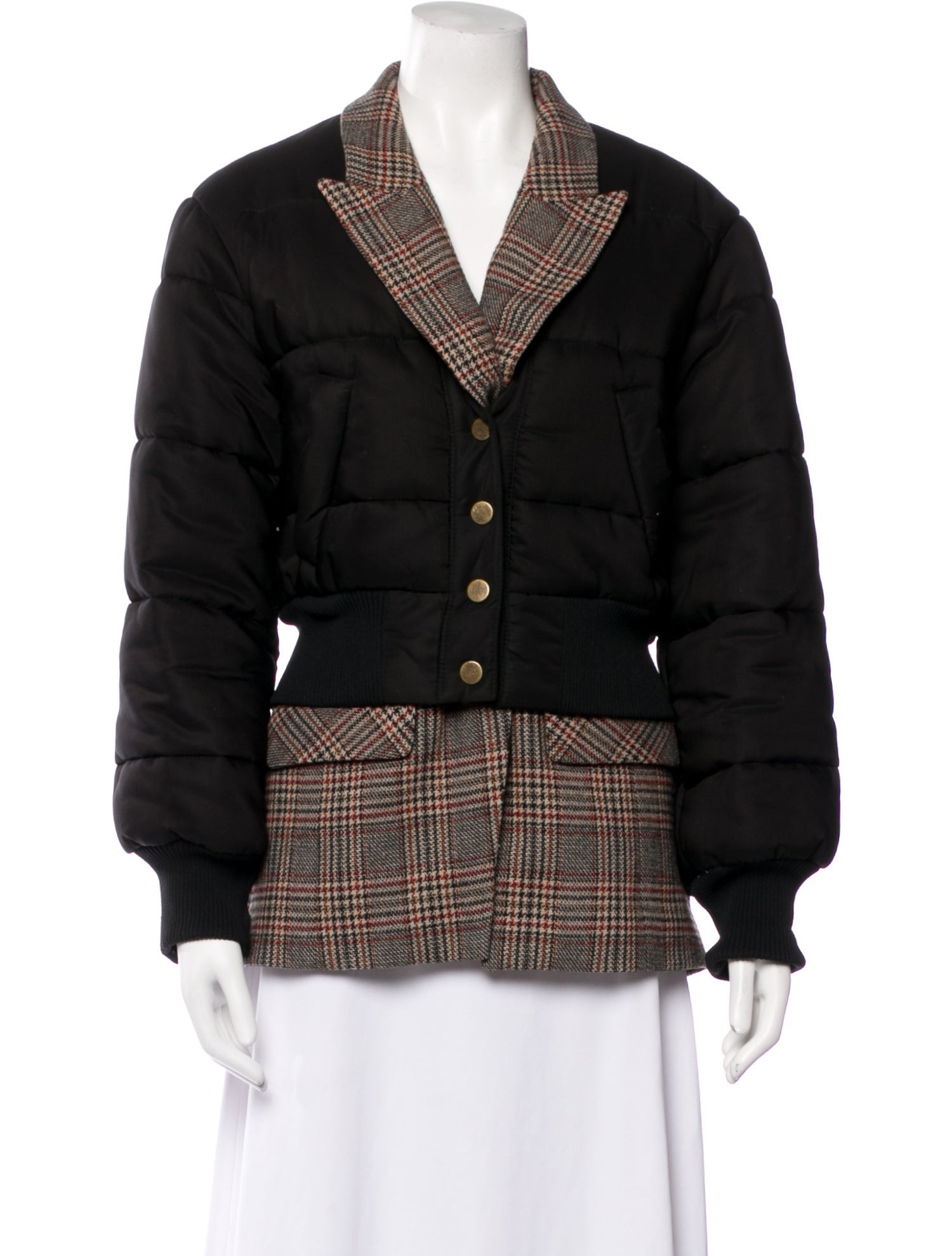 Veronica Beard Plaid Print Coat