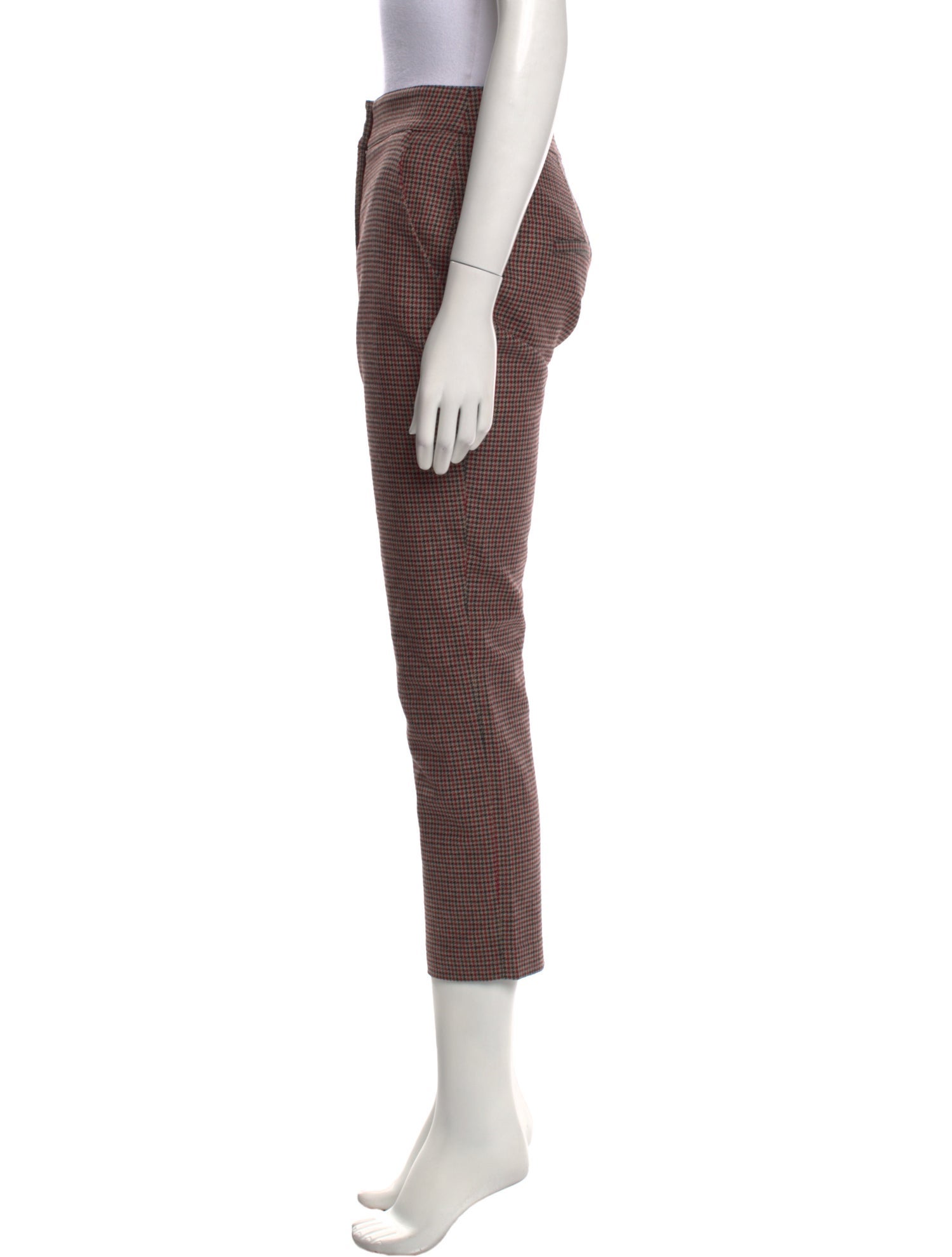 Veronica Beard Houndstooth Print Straight Leg Pants