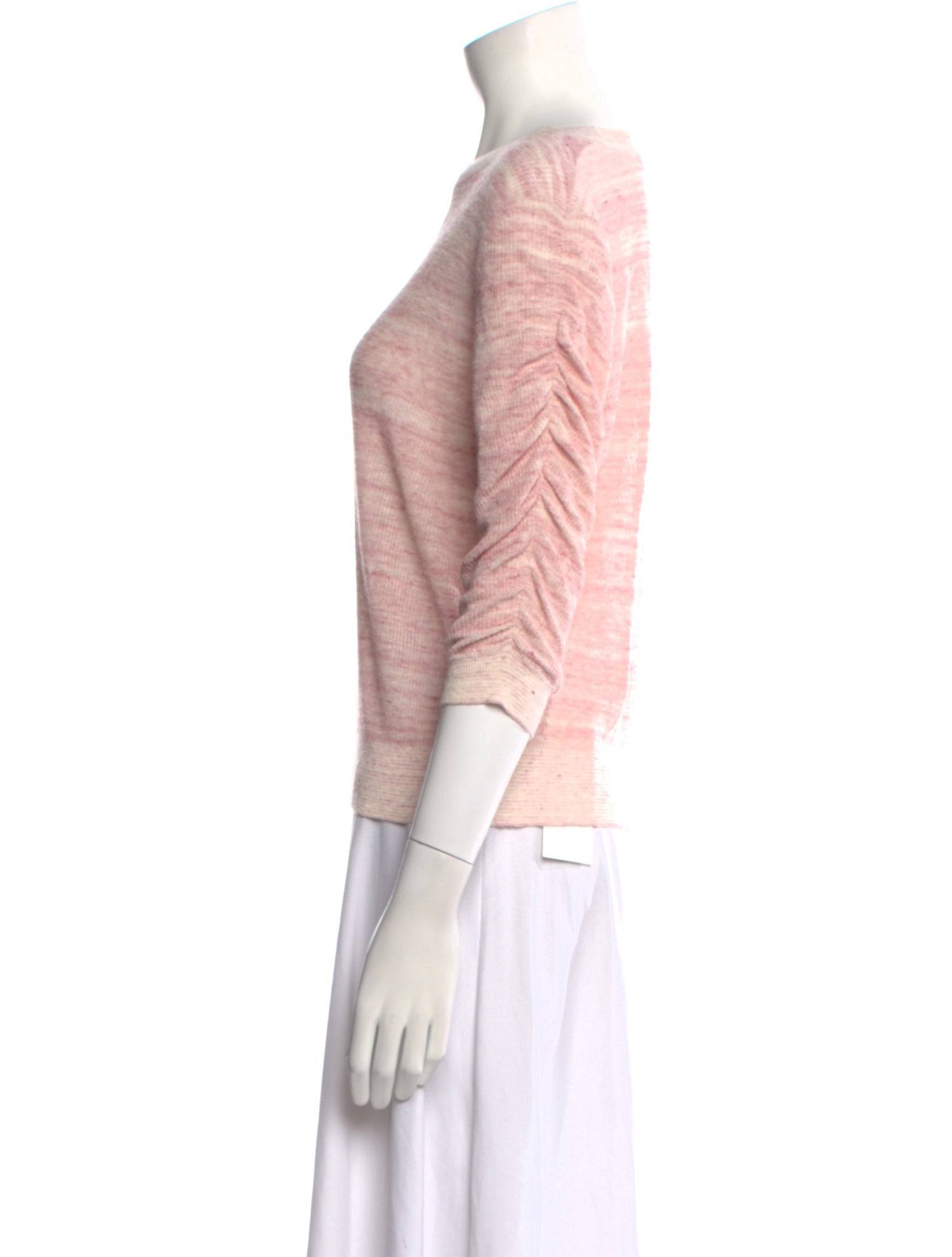 Veronica Beard Linen Bateau Neckline Sweater