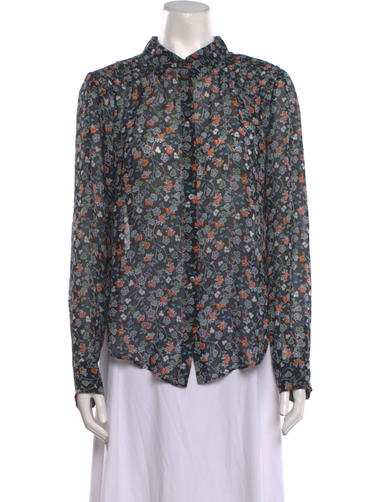Veronica Beard Silk Floral Print Blouse