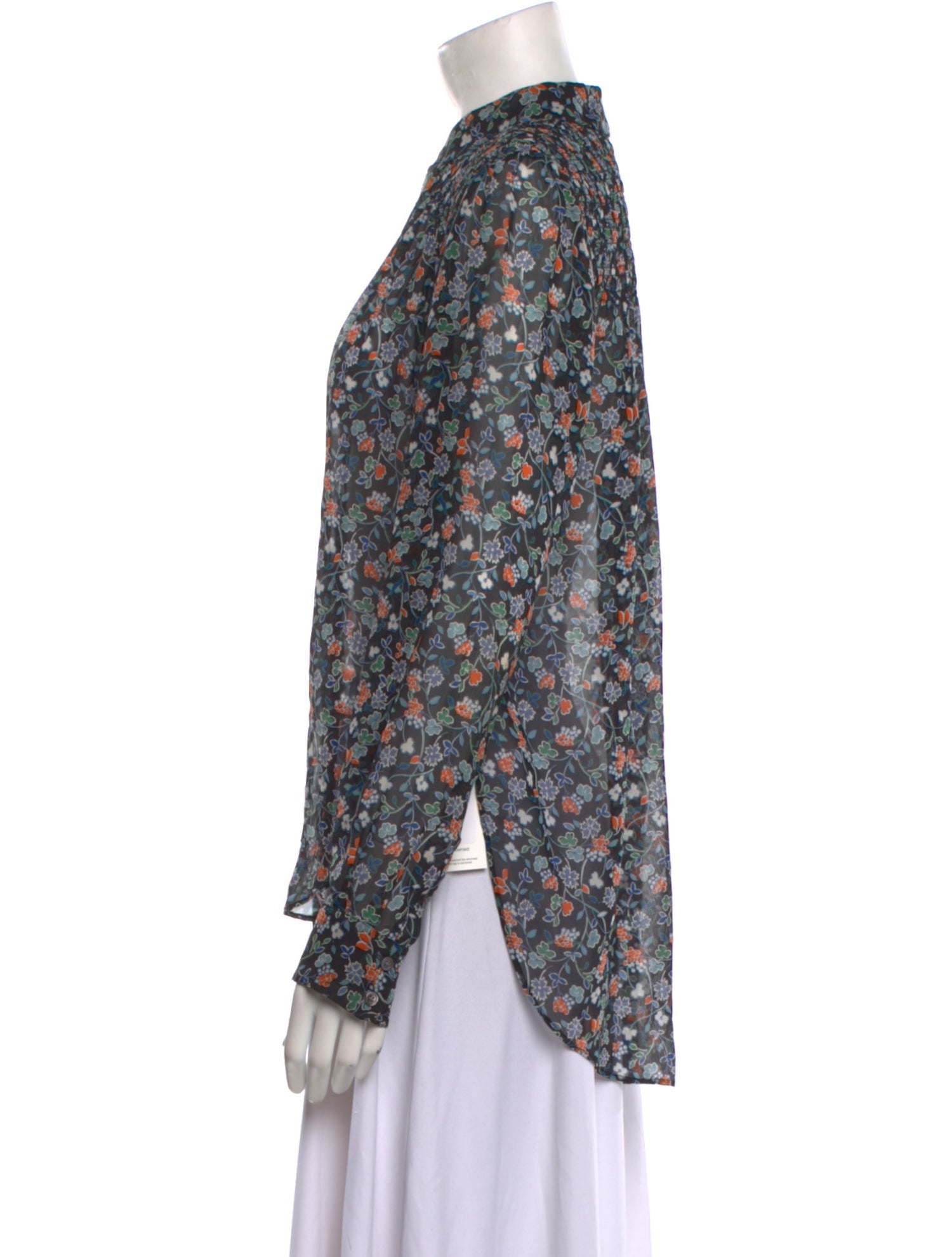 Veronica Beard Silk Floral Print Blouse