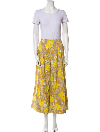 Veronica Beard Linen Floral Print Pant Set