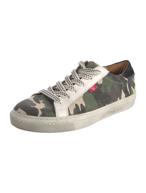Veronica Beard Canvas Camouflage Print Sneakers