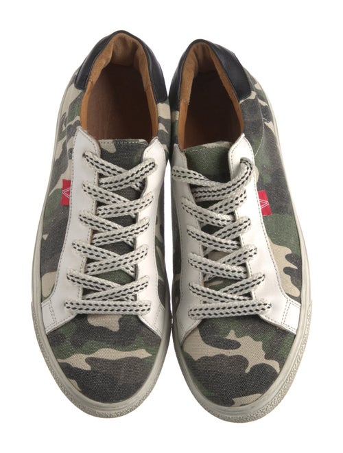Veronica Beard Canvas Camouflage Print Sneakers
