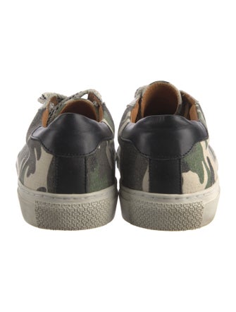 Veronica Beard Canvas Camouflage Print Sneakers