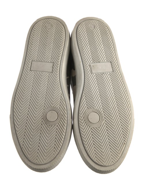 Veronica Beard Canvas Camouflage Print Sneakers