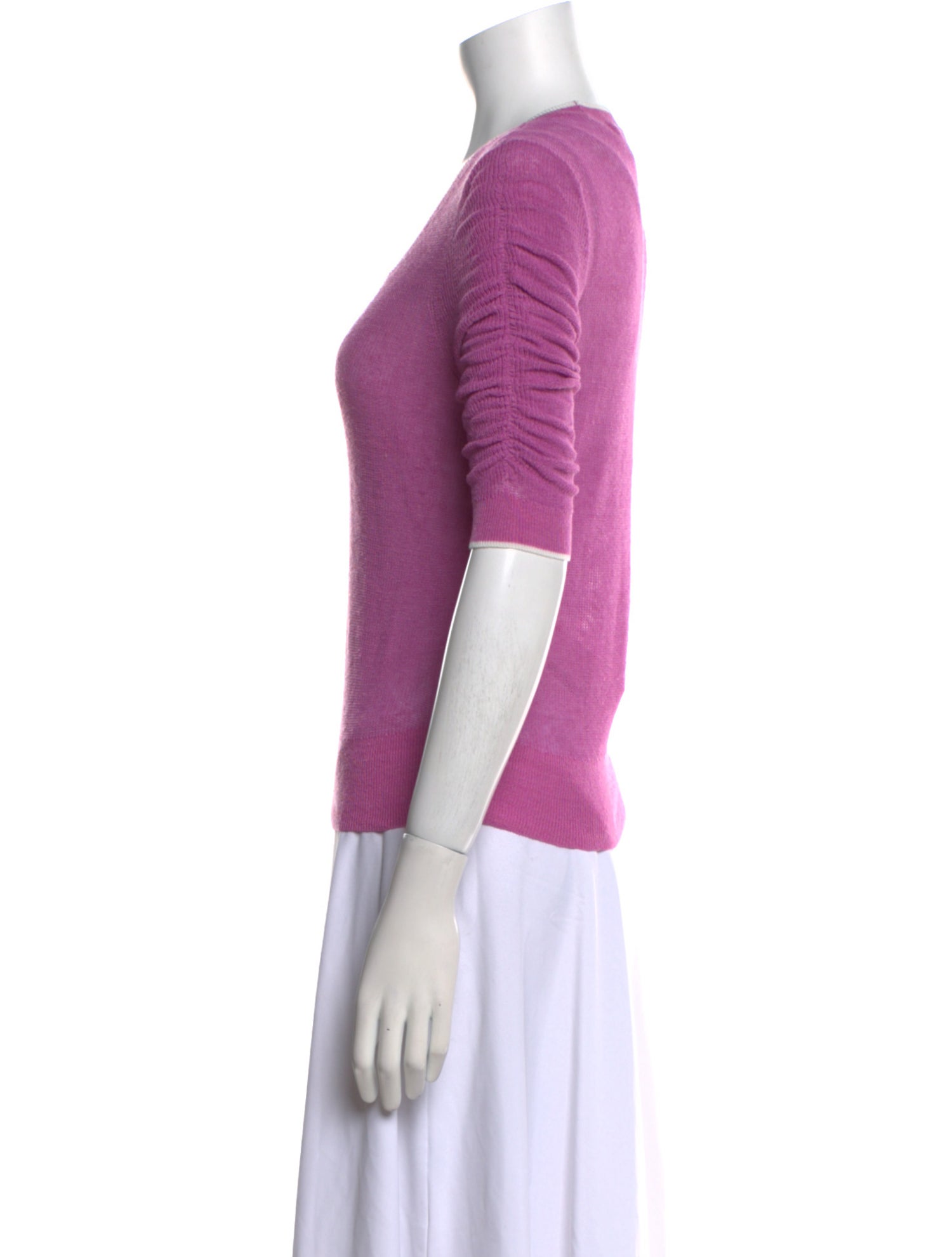 Veronica Beard Linen V-Neck Sweater