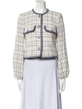 Veronica Beard Tweed Pattern Evening Jacket