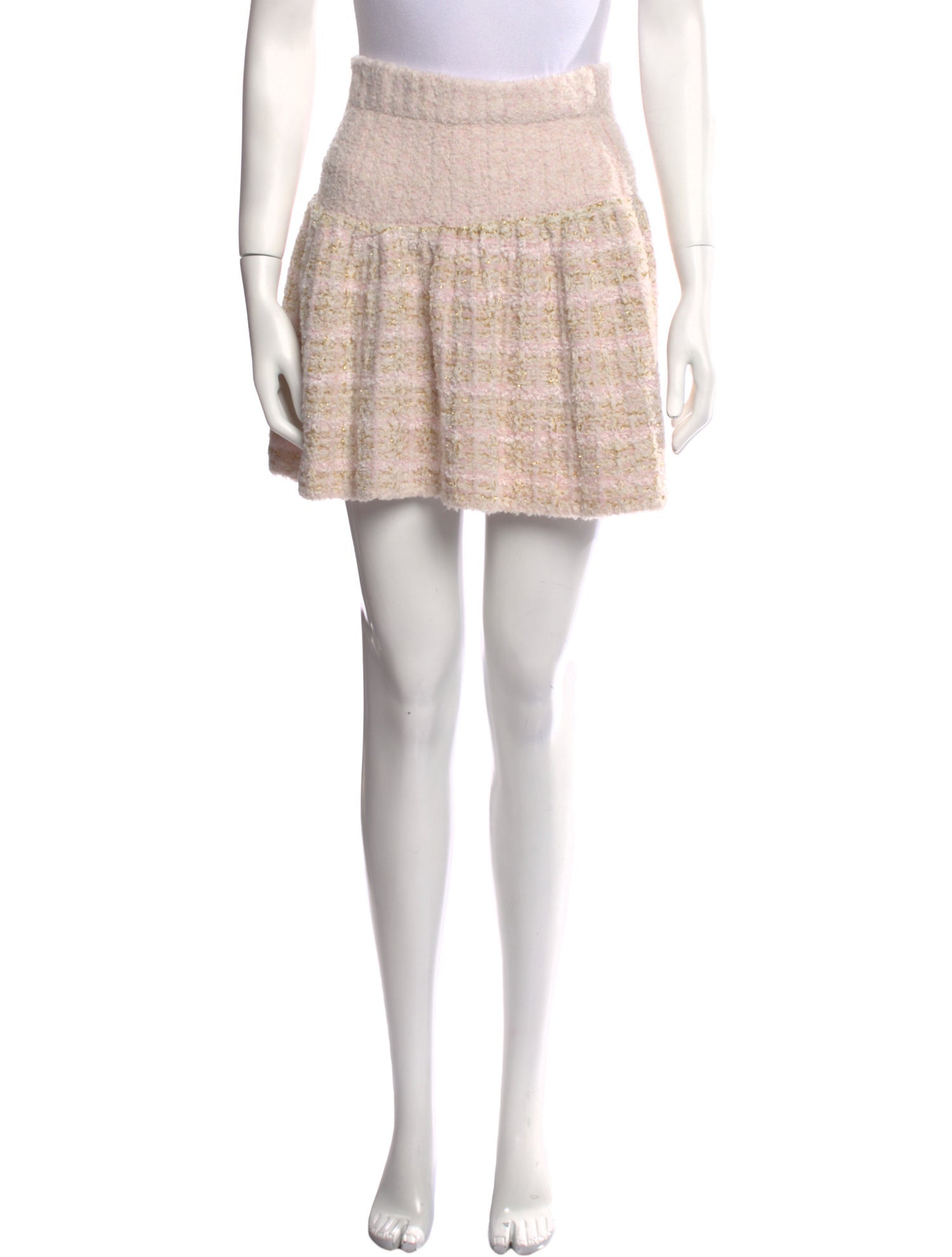 Veronica Beard Tweed Pattern Mini Skirt
