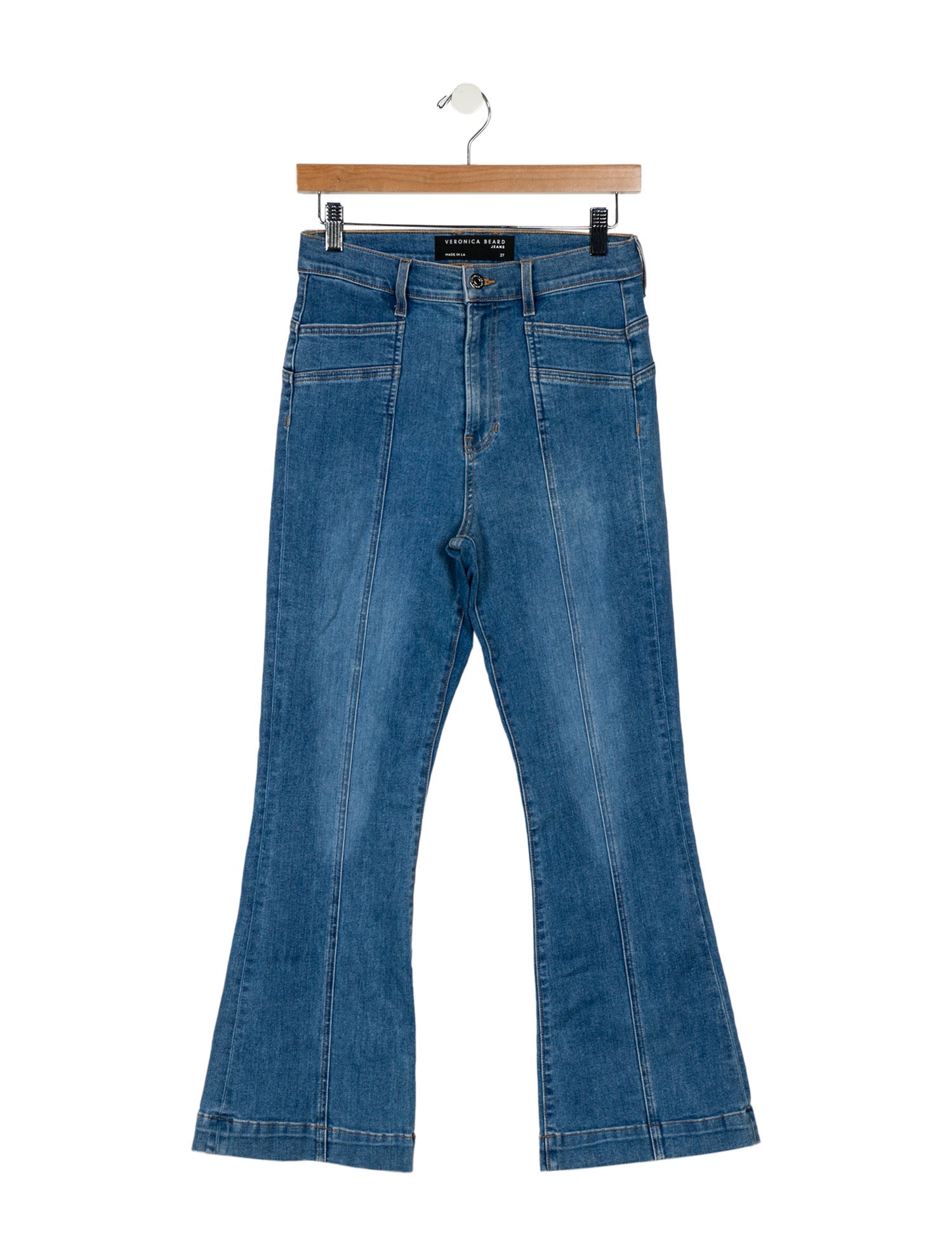 Veronica Beard High-Rise Wide Leg Jeans