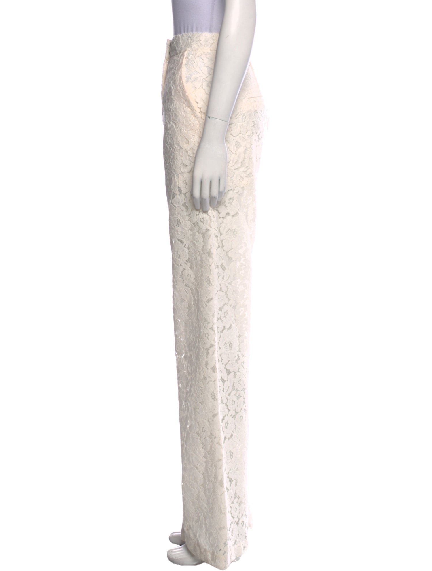 Veronica Beard Lace Pattern Wide Leg Pants