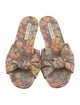 Veronica Beard Canvas Animal Print Slides