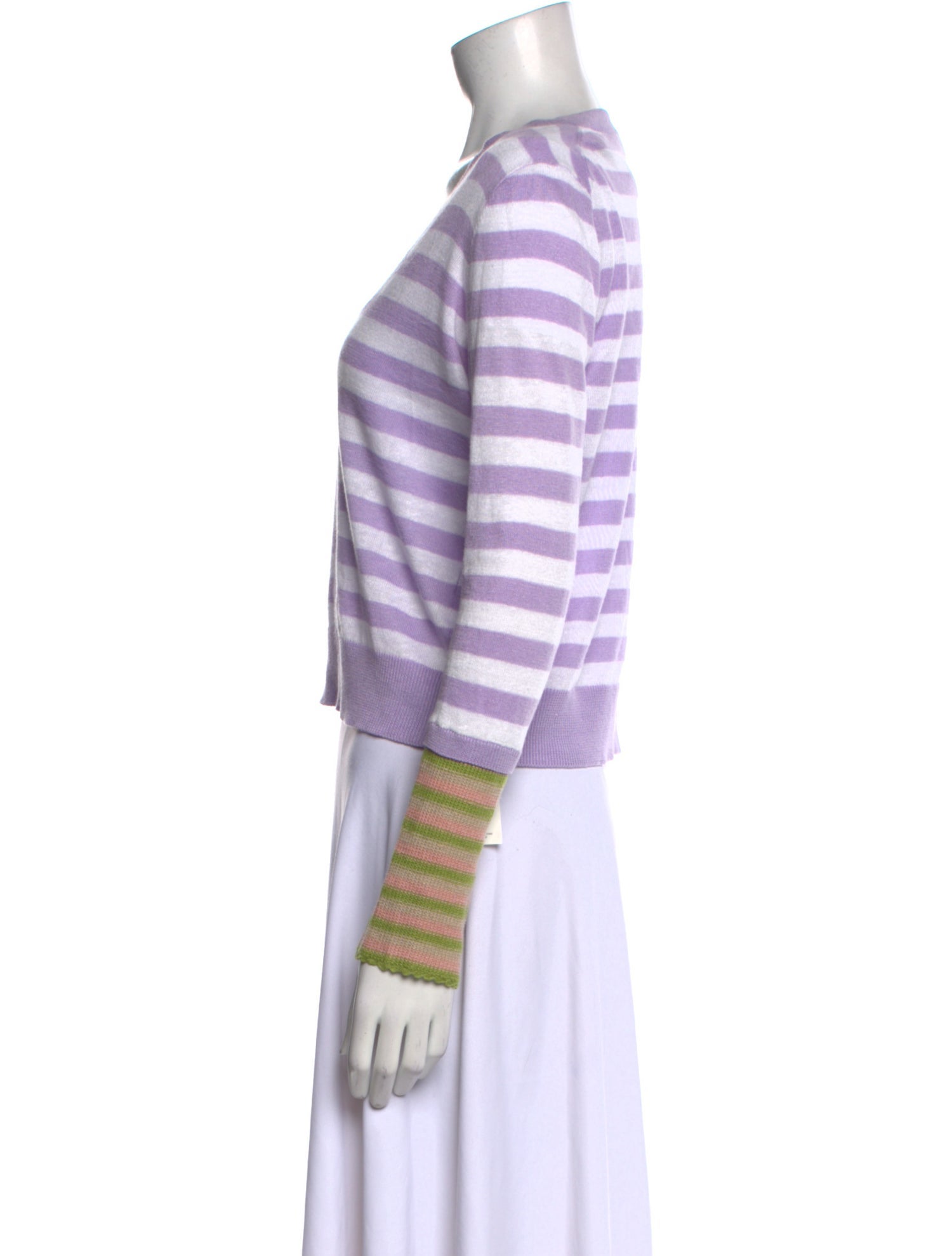 Veronica Beard Linen Striped Sweater